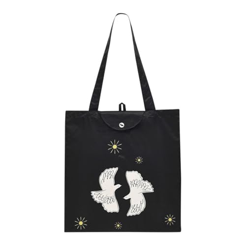 RADLEY London Womens Two Turtle Doves Responsible Foldaway Reusable Shopping Bag in Black