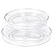 SPESH 2-pak Lazy Susan organizer kuchenny gramofon do szafki obracana o 360° półka na przyprawy, obrotowy stojak do przechowywania do kuchni i łazienki (27 x 4,6 cm + 23,5 x 3,8 cm)