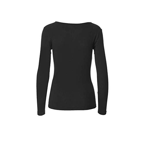 Womens Heat Plus Baselayer Top, Black, Medium #TOP3