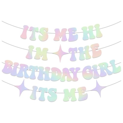 Taylor Its Me Hi Im The Birthday Girl Banner Irish Birthday Party Decorations, Cumpleaños Banner Cartel Fondo para Niñas Decoración de Música Set T-Swizzle Tema Singer Party