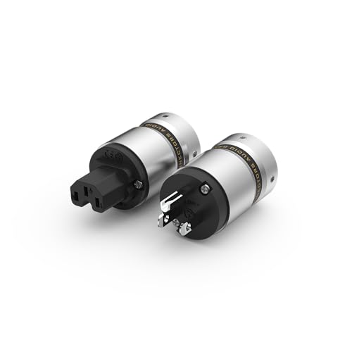 Conector macho de alimentación Tertullus aluminio baño en rodio miniatura 2
