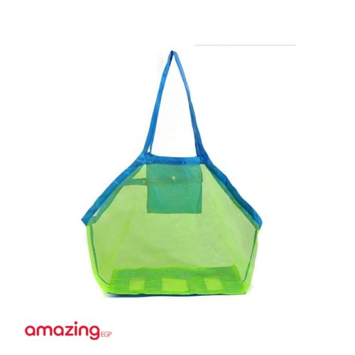 THE PACK Mesh Beach Bag, Extra Large Foldable Beach Bags, Backpack for Toys, Towels, Sand, Carry Beach Toys and Kids Play in Market, Grocery and Picnic (Large)