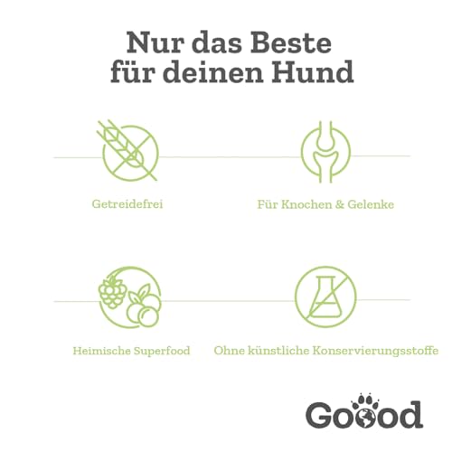 Goood Adult Freilandlamm – Trockenfutter, Hundefutter – getreidefrei, für Knochen und Gelenke, mit hochwertigen Proteinen - für alle Rassen und Größen - 1,8kg