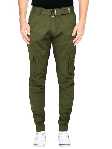 Image of Men's Regular Fit Solid Cargo Pants