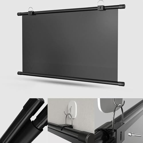 Pantalla de proyección manual 72" 16:9 para techo miniatura 4