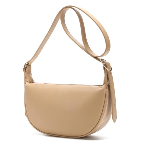 Barsine Small Crossbody Bag Vegan Leather Women's Cross Body Handbags Crescent Shoulder Purse