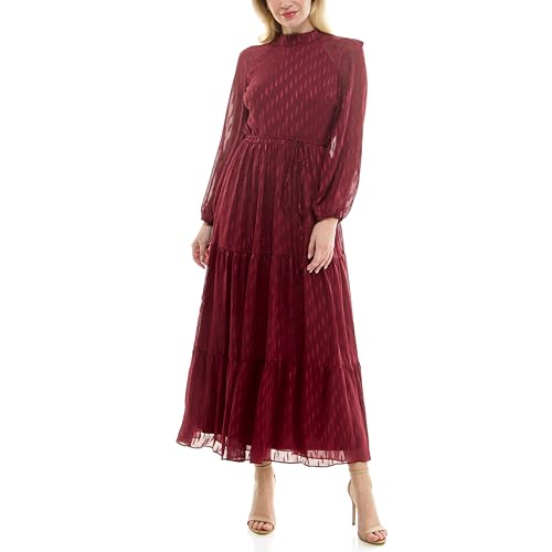 Image of Maison Tara Women's Printed Long Sleeve Maxi Dress