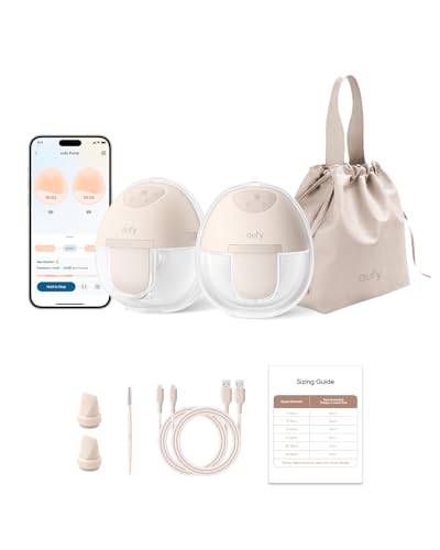 eufy Security Wearable Breast Pump E10, Hands-Free Electric Breast Pump with App Control, Personalized Smart Rhythm, Hospital Grade Suction for More Milk, Portable, Leak-Proof & Ultra-Quiet