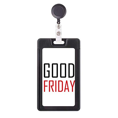 Enrouleur de badge rétractable fluide avec texte commémoratif Good Friday