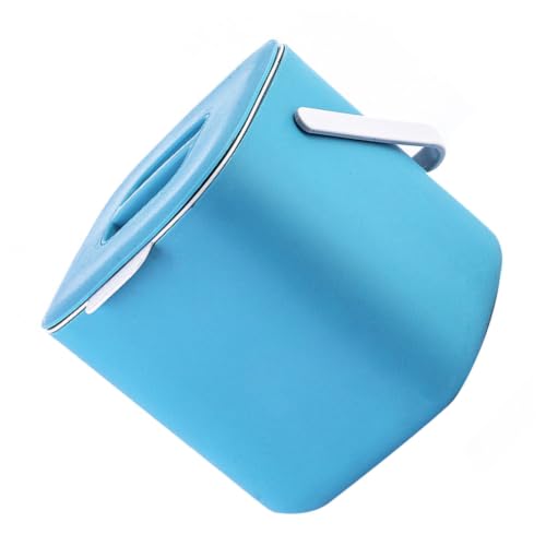 Caneca de basura plástica portátil para cocina con tapa