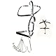 OnundOn Anal Hook Riemenbody Leder Harness Anal Kugeln String Unterwäsche Mit Anal Haken Butt Plug Fetisch Einstellbar für Männer und Frauen (schwarz, Analkugel Ø3.8cm)