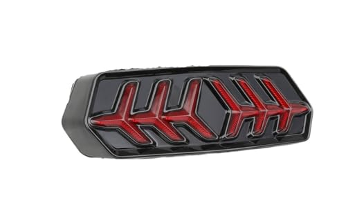 Feu arrière de frein moto clignotants LED arête poisson running