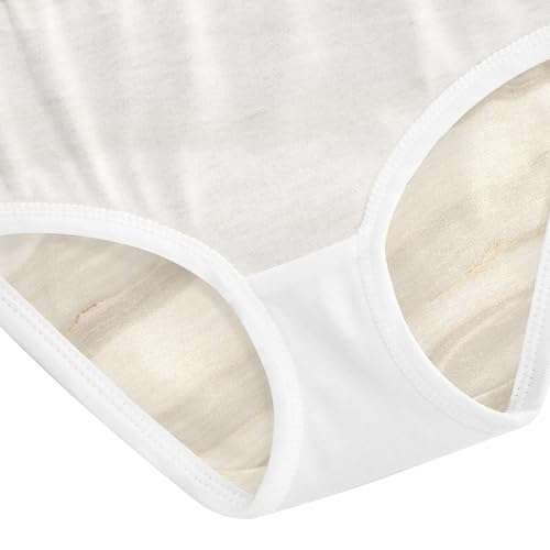 Marble Texture Beige Cream Streaks Toddler Girls Underwear 2t Cotton Little Girl Panties Flower Kids Briefs Undies 5