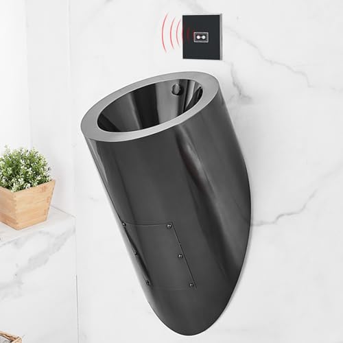 YASS Urinarios para Hombres con válvula de Descarga con Sensor, urinarios domésticos/comerciales a Prueba de Salpicaduras, Requiere ensamblaje