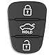 Autoschlüssel Tastenfeld 3 Tasten Kompatibel mit KIA Hyundai i10 i20 i30 ix20 ix35 Ceed Soul Venga Sportage
