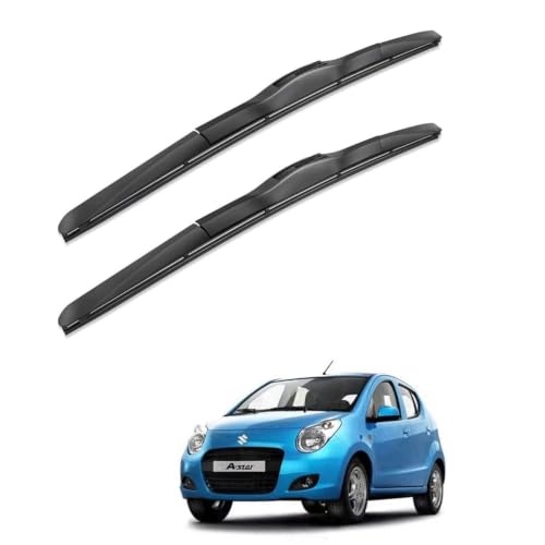 Image of Oshotto Frameless (O.E.M Type) Wiper Blades Compatible with Maruti Suzuki A Star (21 inch / 14 inch)