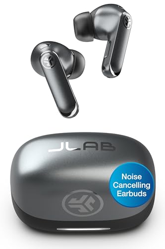 JLab Epic Pods ANC In-Ear Kopfhörer Bluetooth mit Noise Cancelling - Kabellose Earbuds 60+ Std. - Adaptive-Geräuschunterdrückung, Dual-Treiber Hi-Res Audio, Multipoint, IP55, Klare Anrufe, Schwarz
