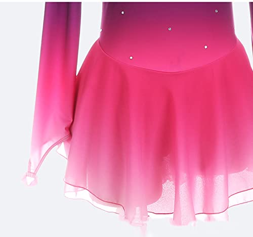 Meisjes Kunstschaatsen Jurk, Lange Mouwen Met Diamant Lyrische Dans Kostuum Gymnastiek Maillots FiveShops - Image 6