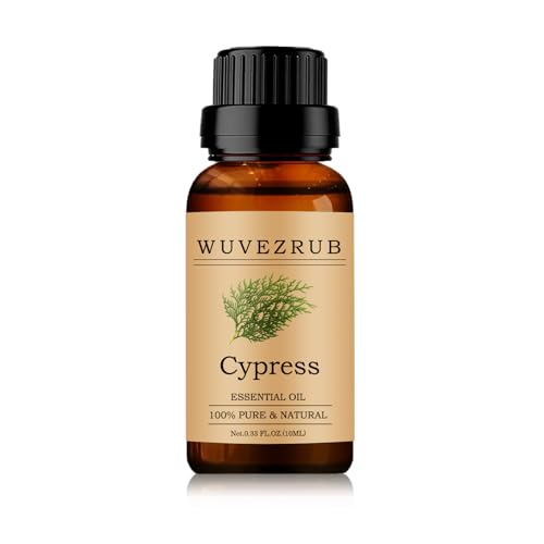 Cypress Essential Oils 10ML, Organic 100% Pure and Natural Cypress Essential Oil for Aromatherapy Diffuser - 0.33 Fl Oz/Cypress
