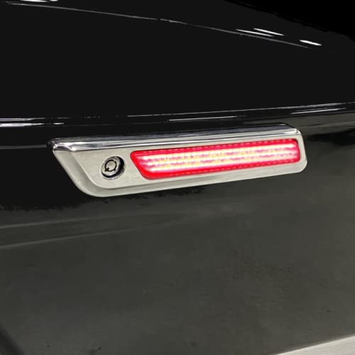 Custom Dynamics SADDLEBAG LED Latch Light with HOUSING Compatible with H-D Touring Motorcycles (Chrome/Red Lense)