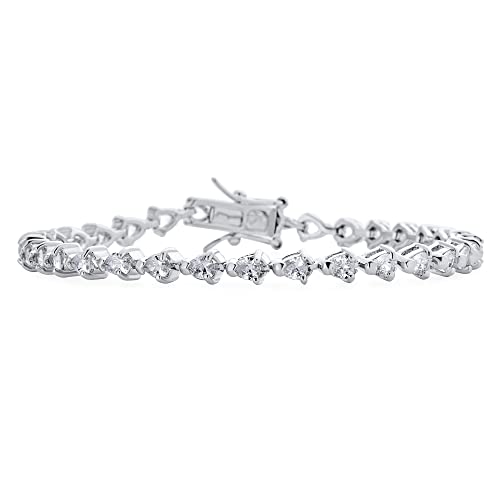 Bracelet tennis argent opale blanche saphir bleu améthyste CZ clair femme