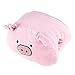 LIOOBO Lindo cojín Almohada Soporte para el Cuello Almohada cojín Almohadas de Viaje con Animales Calentadores de Manos Regalos de Peluche (Cerdo Rosa)