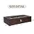 SUNBURY Outdoor 56-Inch Propane Burning Fire Pit Table, 50,000 BTU Dark Brown Concrete Patio Gas Fire Table w Waterproof Cover, Lava Rocks