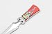 Inlay with Mother of Pearl Metal Steel Office Knife Hand Cutter Blade Envelope Letter Opener (Blossom Red)