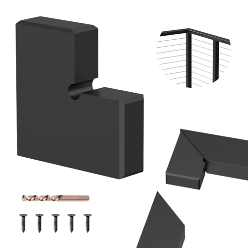 Raccord main courante rectangulaire plate avec connecteur d'angle 90