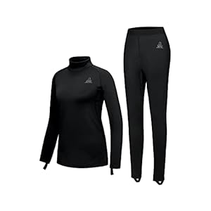 Women’s Fleece Thermal Underwear Set Lightweight Warm Base Layers Long Johns for Hiking Skiing Diving