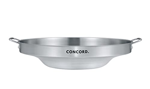 Concord Stainless Steel Comal Frying Bowl Cookware (22"), Silver (S4008 S4812 S5612) #TOP1