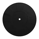 Silicone Turntable Mat, 7 Inch Diameter Turntable Platter Mat Anti-Static & Anti-Slip Record Player Mat Turntable Rubber Mat Turntable Slipmat Pad for All LP Vinyl Record Players (Black)