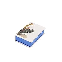 Clairefontaine 115756C - A Small Rectangular Multifunction Cardboard Storage Box with Animal/Llama/Giraffe/Elephant Designs - 9.5 x 6.5 x 3 cm - Animalis Collection - 3 visuals, random delivery