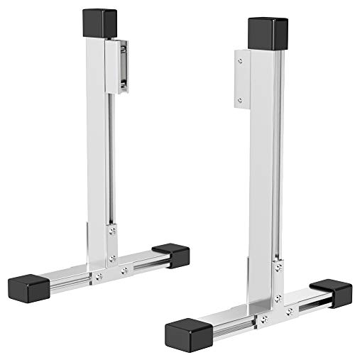 A Pair of Large Durable Aluminum Alloy Stable Glass Stands Clamp Bracket to Support Acrylic Panels & Plexiglass Sheets 1/8