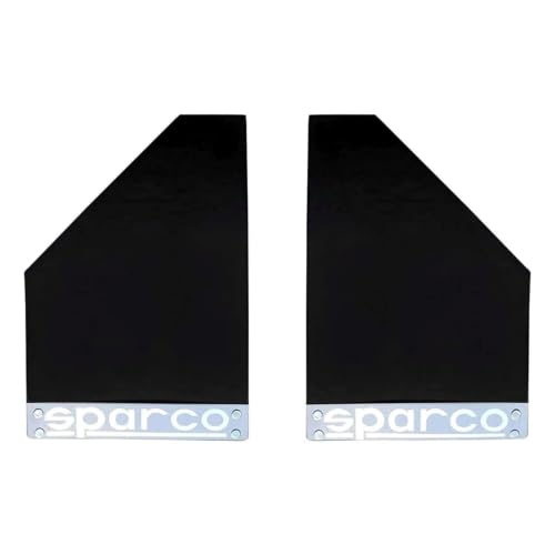Image of Adroitz Black Sparco Racing Style Rubberized Car Mudflaps For Eeco (Set of 2)