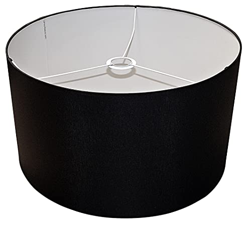 Pantalla de lámpara de 450 x 260 mm de diámetro x altura | | rodillo algodón negro | para el casquillo E27 | pantalla de 45 x 26 cm | pantalla de 45 cm | pantalla de 45 cm Cover