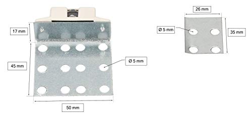 KOTARBAU Tile Magnet Set 50 x 45 x 17 mm Universal Magnetic Closure for Tile Inspection, Silber - Image 2