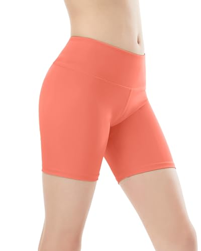 Girls Bike Shorts 5" High Waist Athletic Spandex Volleyball Shorts for Gymnastics Dance Yoga Runing Workout 6-14Years2