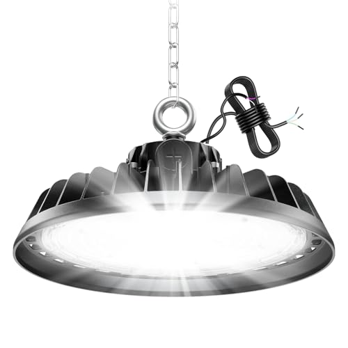 RUISUN UFO 240W LED Lámpara de Alta Bahía 40800LM Campana led Industrial Regulación 140W/190W/240W IP65 Antipolvo e Impermeable Foco LED 120° Driver Industrial Para Fábricas,Talleres,Garajes,Almacenes