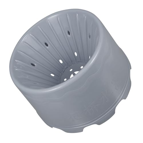 WATIIFUFU Cesta Exprimidora para Fregona Agujeros de Drenaje, Cubo para Limpieza de Trapeadores Portátil, Accesorio de Plástico Resistente Color Plata, Adecuado para Uso Doméstico