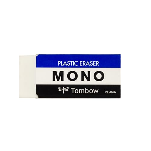 Image of Tombow 57324 MONO Eraser, White, Medium, 3-Pack. Cleanly Removes Marks