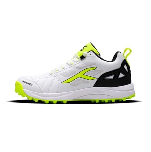 Image of Hundred TerraField Cricket Shoes | TerraSpike Rubber Studs | Embedded Support Plate for Stability | Lightweight & Durable | Ideal for Turf, Ground & Hard Surfaces | for Men