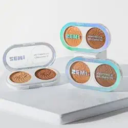 Contorno e Pó Compacto 2 em 1 – Acabamento Perfeito e Prático para sua Make