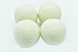 Pack of 4 Wool Laundry Dryer Ball by GK&CO-Reusable Extra Large Premium Natural Fabric Softener, Reduces Clothing Wrinkles, Eco-Friendly~Made of 100% Pure New Zealand Wool~Made in Nepal (4)