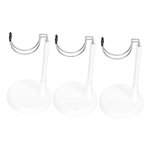 HANABASS 3 Piezas Titular de Juguete Muñeca Soportes Accesorios pararse para Chicas Estante de Juguete Soporte para Animales de Peluche Titular de la Pantalla el plastico Blanco