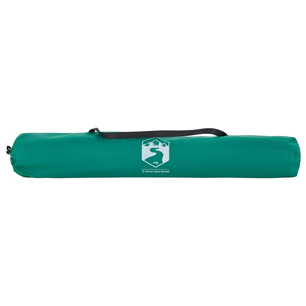 Tenda da spiaggia verde mare, tenda da spiaggia leggera e pieghevole con sistema di sgancio rapido, impermeabile in poliestere con rivestimento in PU, ingresso aperto per gite in famiglia, incluso