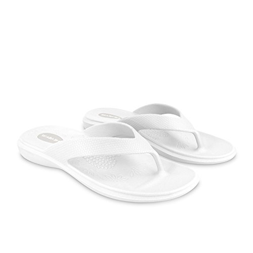 Image of OKABASHI Women's Maui Flip Flops | Arch Support Sandals with Massage Footbed, Made in USA, Waterproof Thong Sandal for Beach, Pool & Travel, Sizes 5-10.5