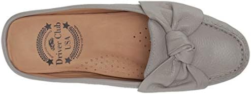 Driver Club USA Womens Leather Made in Brazil Mule with Bow, ash Grainy, 5.5 | Image 4
