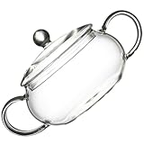 FIXOSHEE Olla de Vidrio con Tapa para Cocción y Servicio para Estofados Sopas y Cocina Diaria Cocina Eléctrica