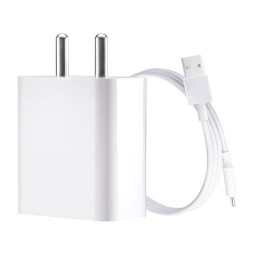 Image of Mi Xiaomi Original 67W Fast Charger Combo /Rapid Charging with Qualcomm Quick Charge 3.0. Includes USB Type-C 6A Fast Charge Cable. Compatable with mobiles, laptops, and Power Banks (White)